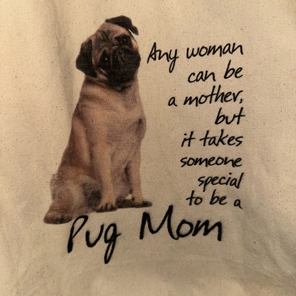 Canvas Pug Tote - Picture 3 of 7